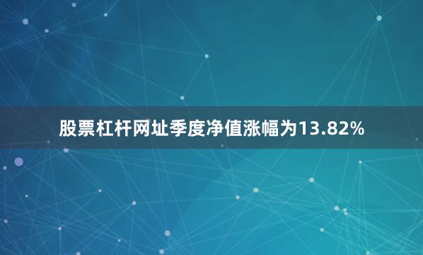 股票杠杆网址季度净值涨幅为13.82%